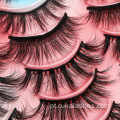 20 pares cílios cílios da bandeja rosa cílios clássicos